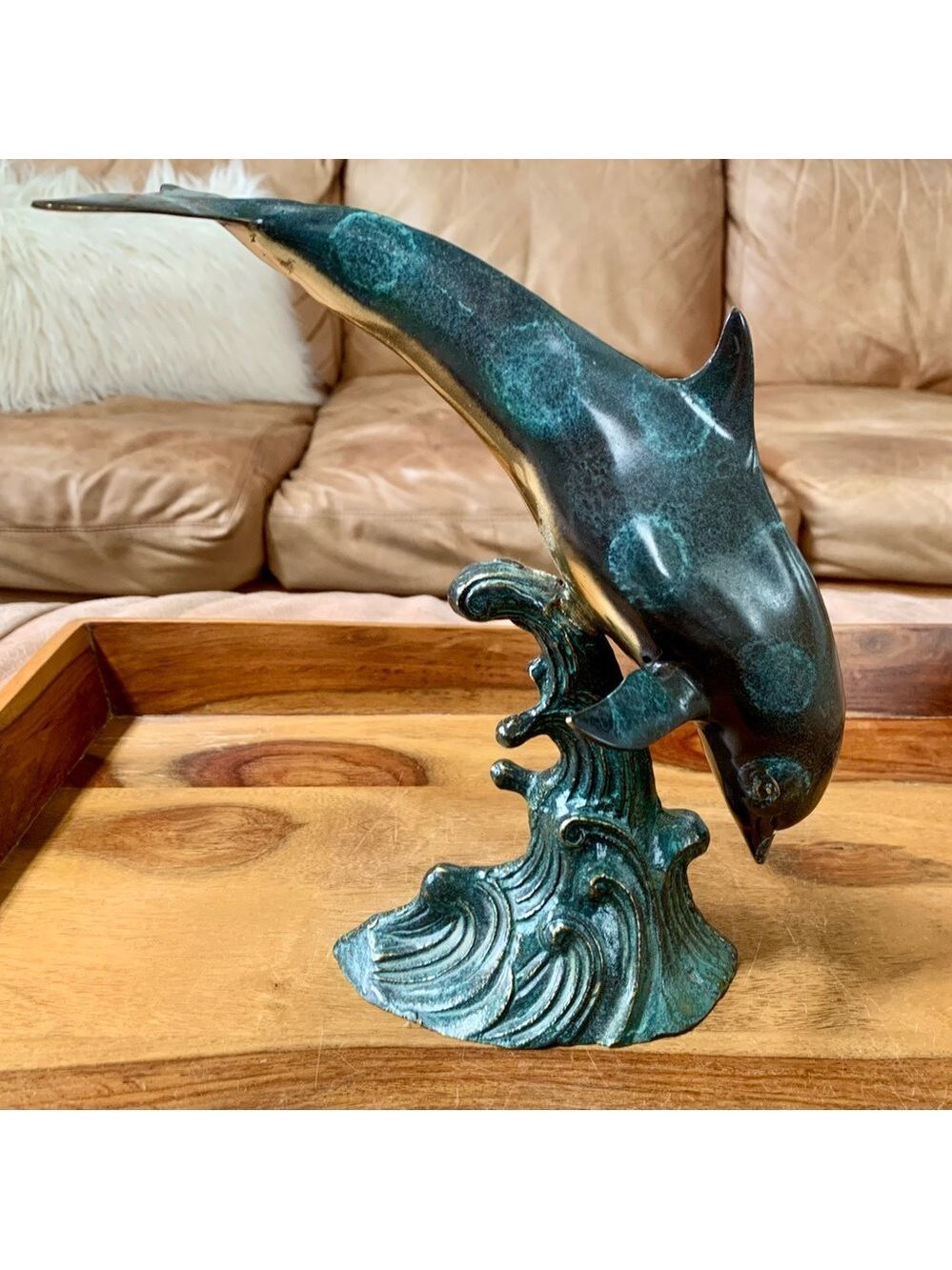 Bronze Dolphin Art Sculpture